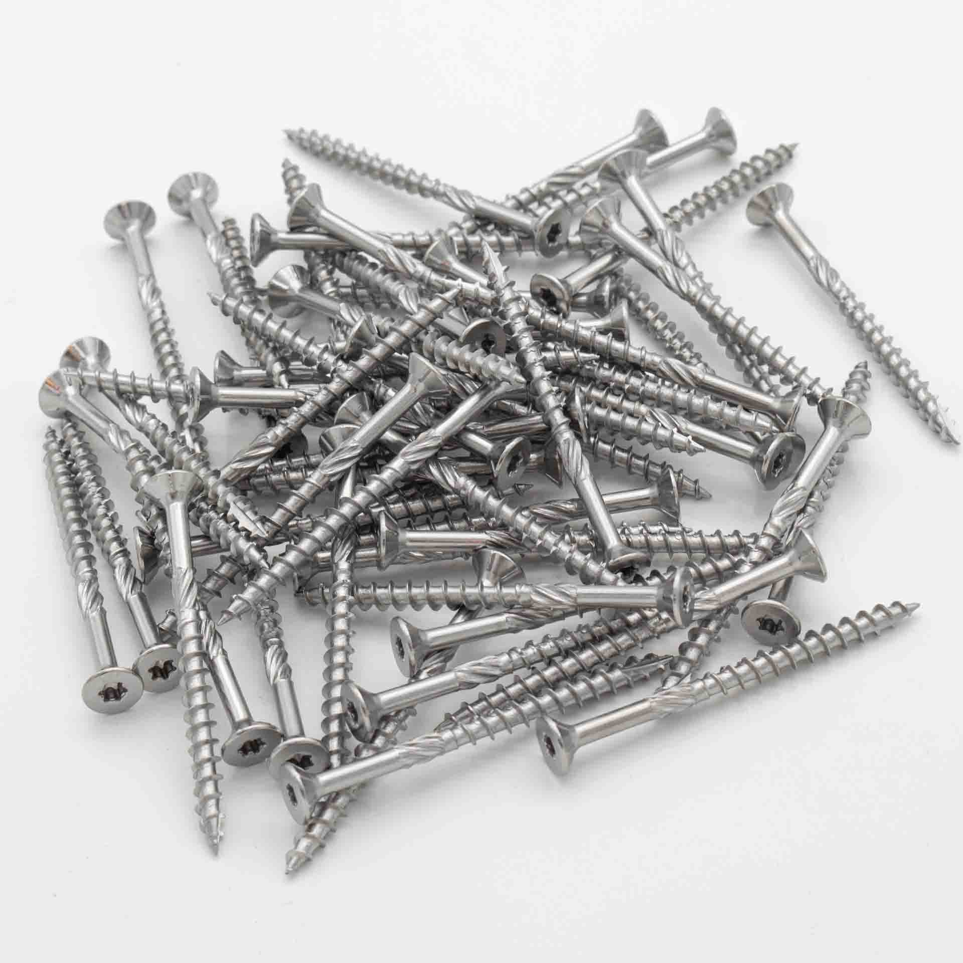 Edelstahlschrauben (100 Stück, 4,5x60mm, Torx) für Staketenzaun-Befestigung