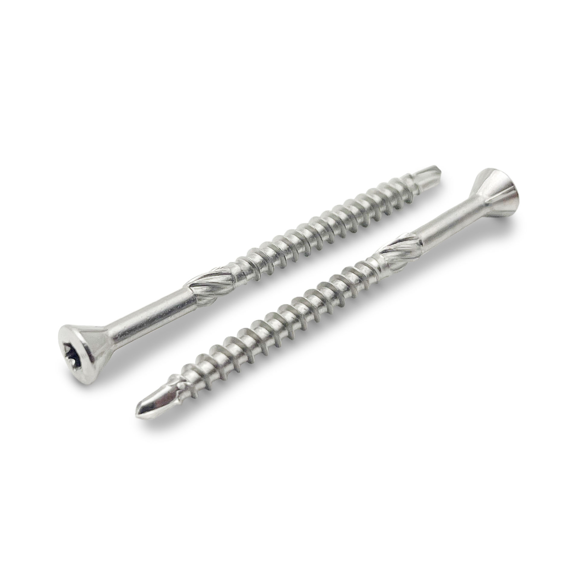 Premium Edelstahlschrauben mit Bohrkopf (100 Stück, 4,5x60mm, Torx) für Staketenzaun-Befestigung